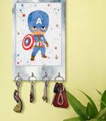 wooden decorative items holder wall mount hanger organizer Childrens Avengers