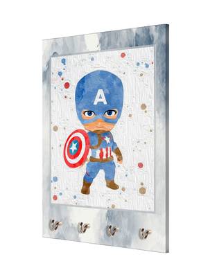 wooden decorative items holder wall mount hanger organizer Childrens Avengers 3