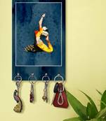 wooden key holder holder wall mount hanger organizer Indian Dance Lady