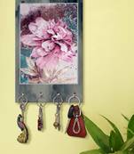key ring holder for wall holder wall mount hanger organizer Aster Flower