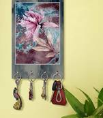 key holder for wall stylish wood holder wall mount hanger organizer Aster Flower