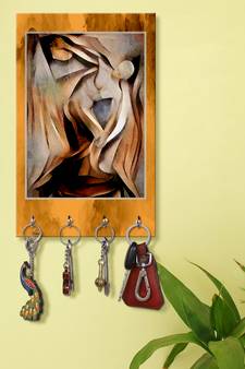wall mount holder wall mount hanger organizer Abstract Men Printed