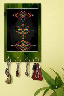 key hanger holder wall mount hanger organizer Abstract Printed