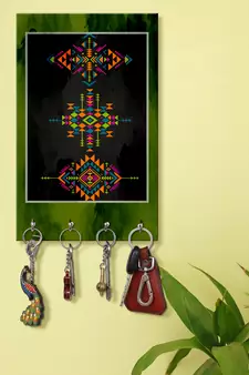 key hanger holder wall mount hanger organizer Abstract Printed