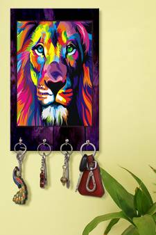key hanger for wall decor holder wall mount hanger organizer Lion Face