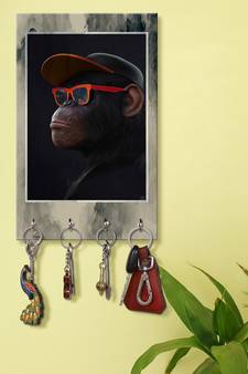 office organizer holder wall mount hanger organizer Black Gorilla With Sunglasses