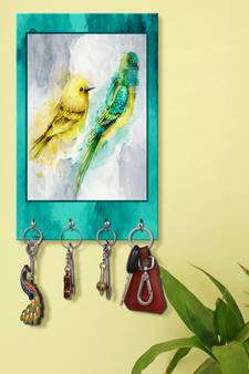 hook keychain holder wall mount hanger organizer Parrot And Sparrow