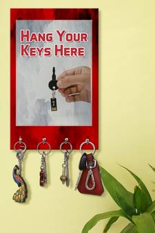 key hanger holder wall mount hanger organizer Hang Your Keys Here