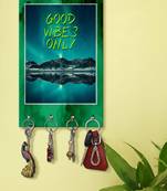 key hanger for wall decor holder wall mount hanger organizer Good Vibes Only