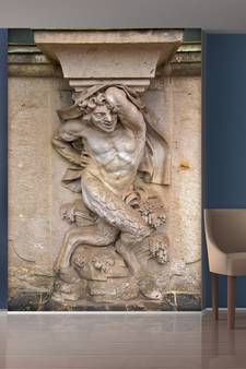 Animal Legs and Human Body Statue Mural Wallpaper