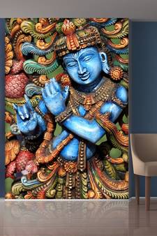 danching Lord Krishan Mural Wallpaper