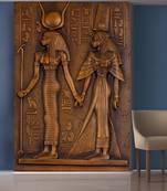 Golden Egypt King and Queen Mural Wallpaper