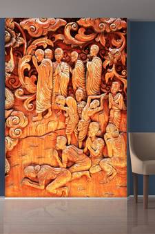 Multiple Praying People Mural Wallpaper