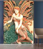 Multi Color Angel Sitting on Fish Mural Wallpaper
