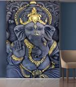 Grey Lord Ganesha Mural Wallpaper