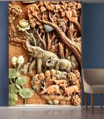 Forest and Elephant Mural Wallpaper