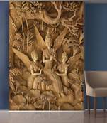 White Forest and Sitting Angels Mural Wallpaper