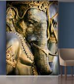 Golden and Black Lord Ganesha Mural Wallpaper