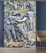 Green Forest and Elephant Mural Wallpaper