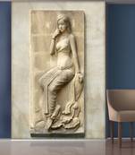 Beautiful Sitting Lady Mural Wallpaper