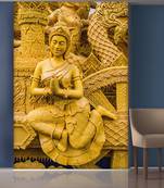 Golden Sitting Lady Mural Wallpaper