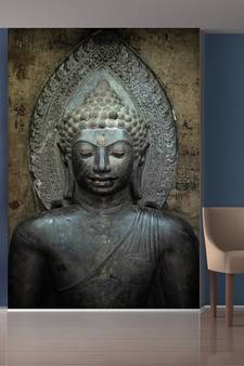 Black Buddha Mural Wallpaper