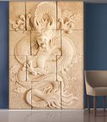 White Angry Dragon Mural Wallpaper