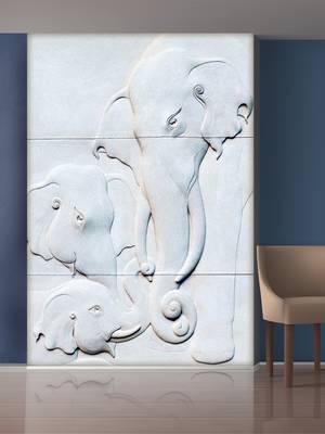 White Elephant Mural Wallpaper 1