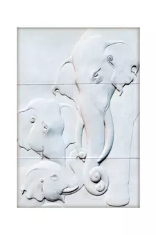 White Elephant Mural Wallpaper