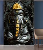 Black Lord Ganesha Mural Wallpaper