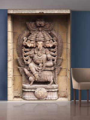 Multiple Hand and Head Ganesha Mural Wallpaper 1