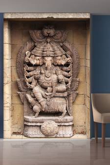 Multiple Hand and Head Ganesha Mural Wallpaper