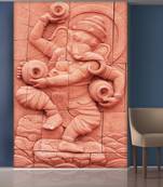 red Dancing Lord Ganesha Mural Wallpaper