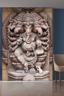 Multiple Hand and Head Ganesha Mural Wallpaper