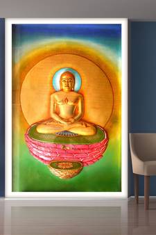 Meditating Buddha Mural Wallpaper