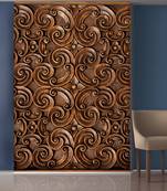 Golden Abstract Flowers Pattern Mural Wallpaper