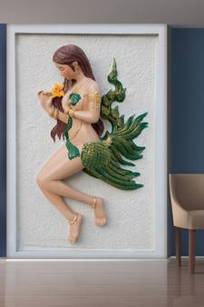 Beautiful Sitting Lady Mural Wallpaper