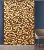 Golden Leaves and Flowers Mural Wallpaper