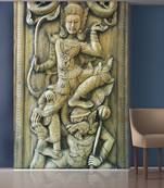 Grey Fighting Statue Mural Wallpaper