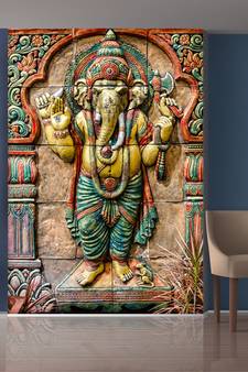 Lord Ganesha Mural Wallpaper