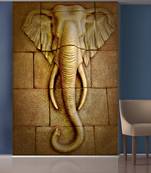 Golden Stones and Elephant Head Mural Wallpaper