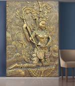 Golden Lady Playing The Sitar Mural Wallpaper