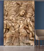 White Ladys and Man Statue Mural Wallpaper