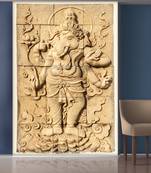 White Lord Ganesha Mural Wallpaper
