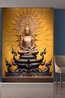 Meditating Buddha Mural Wallpaper