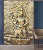 Golden Lady Playing The Sitar Mural Wallpaper