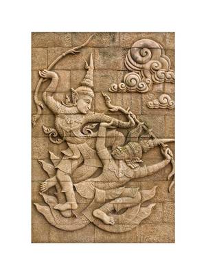 Grey Stones and Statue Mural Wallpaper 2