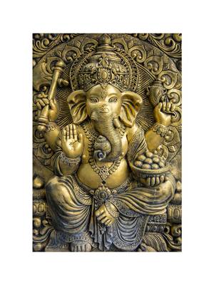 Golden Ganesha Mural Wallpaper 2