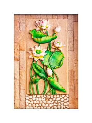 Pink Flowers and Green Leaves Mural Wallpaper 2