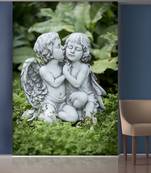 Two Angels Baby Sitting Mural Wallpaper